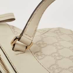 Pre Owned Gucci Off White Guccisima Leather Mayfair Tote