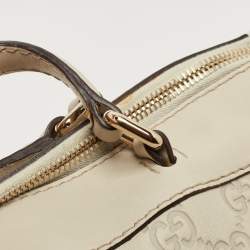 Pre Owned Gucci Off White Guccisima Leather Mayfair Tote