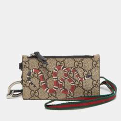 Gucci Green/Red Web Canvas and Leather Interlocking G Lanyard Keychain  Gucci | The Luxury Closet