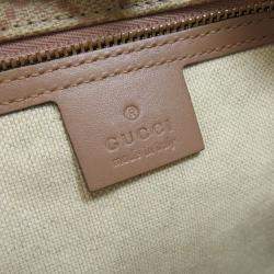 Gucci Pink/Beige GG Canvas Small Joy Tote Bag