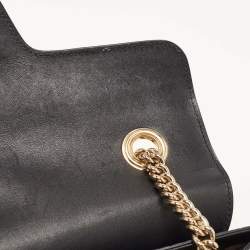 Pre Owned Gucci Black Guccissima Leather Emily Chain Shoulder Bag
