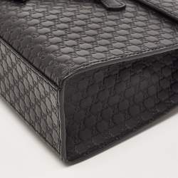 Pre Owned Gucci Black Guccissima Leather Emily Chain Shoulder Bag