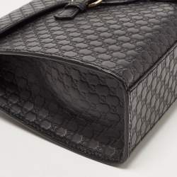 Pre Owned Gucci Black Guccissima Leather Emily Chain Shoulder Bag