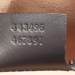 Pre Owned Gucci Black Matelasse Leather Medium GG Marmont Animal Studs Shoulder Bag