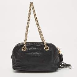 Gucci Black Leather Medium Soho Chain Shoulder Bag