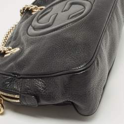 Gucci Black Leather Medium Soho Chain Shoulder Bag