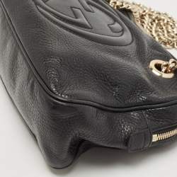 Gucci Black Leather Medium Soho Chain Shoulder Bag