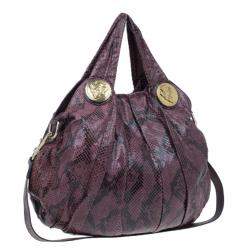 مملوكة مسبقًا حقيبة غوتشي جلد ثعبان أرجواني هيستيريا هوبو