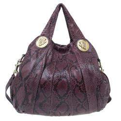 مملوكة مسبقًا حقيبة غوتشي جلد ثعبان أرجواني هيستيريا هوبو