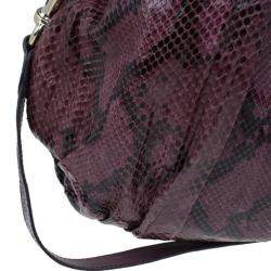 مملوكة مسبقًا حقيبة غوتشي جلد ثعبان أرجواني هيستيريا هوبو