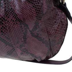 مملوكة مسبقًا حقيبة غوتشي جلد ثعبان أرجواني هيستيريا هوبو