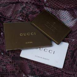 مملوكة مسبقًا حقيبة غوتشي جلد ثعبان أرجواني هيستيريا هوبو