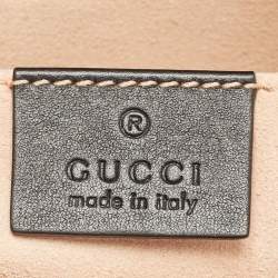 Pre Owned Gucci Black Matelasse Leather Small GG Marmont Shoulder Bag
