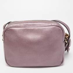Pre Owned Gucci Purple Leather Small Soho Disco Crossbody Bag