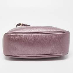 Pre Owned Gucci Purple Leather Small Soho Disco Crossbody Bag
