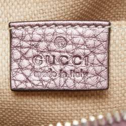 Pre Owned Gucci Purple Leather Small Soho Disco Crossbody Bag