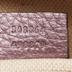 Pre Owned Gucci Purple Leather Small Soho Disco Crossbody Bag