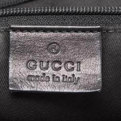 Pre Owned Gucci Black GG Canvas and Leather Medium Sukey Tote