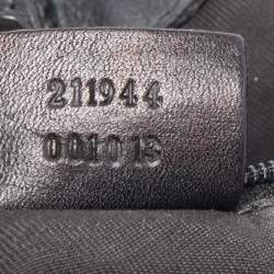 Pre Owned Gucci Black GG Canvas and Leather Medium Sukey Tote