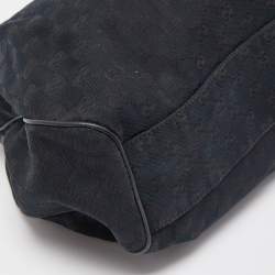 Pre Owned Gucci Black GG Canvas and Leather Medium Sukey Tote