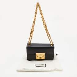 Gucci Black Leather Small Padlock Shoulder Bag