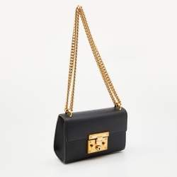 Gucci Black Leather Small Padlock Shoulder Bag