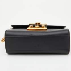 Gucci Black Leather Small Padlock Shoulder Bag