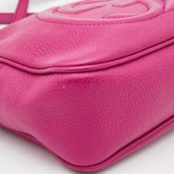 Gucci Fuchsia Leather Small Soho Disco Crossbody Bag