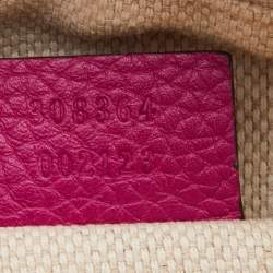 Gucci Fuchsia Leather Small Soho Disco Crossbody Bag