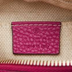 Gucci Fuchsia Leather Small Soho Disco Crossbody Bag