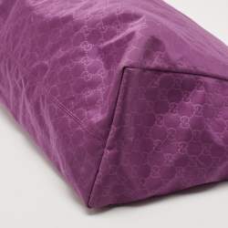 Pre Owned Gucci Purple Nylon Guccissima Shopper Tote Bag