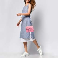 Pre Owned Gucci Pink Alligator Mini Dionysus Shoulder Bag