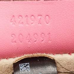 Pre Owned Gucci Pink Alligator Mini Dionysus Shoulder Bag