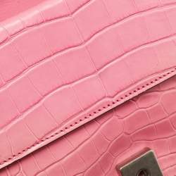 Pre Owned Gucci Pink Alligator Mini Dionysus Shoulder Bag