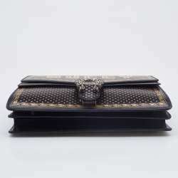 Pre Owned Gucci Black/Gold Leather Medium Dionysus GUCCY Star Shoulder Bag