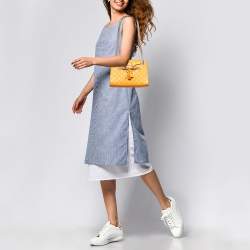 Gucci Orange Guccissima Leather Small Emily Chain Shoulder Bag