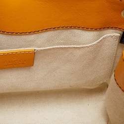 Gucci Orange Guccissima Leather Small Emily Chain Shoulder Bag