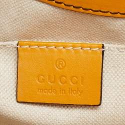 Gucci Orange Guccissima Leather Small Emily Chain Shoulder Bag