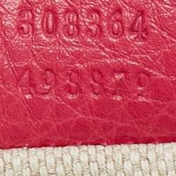 Pre Owned Gucci Fuchsia Leather Small Soho Disco Shoulder Bag