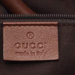 Pre Owned Gucci Beige/Brown GG Canvas and Leather Medium Sukey Tote