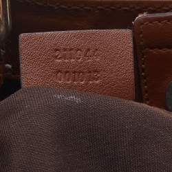 Pre Owned Gucci Beige/Brown GG Canvas and Leather Medium Sukey Tote
