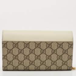Gucci Tricolor GG Supreme Canvas and Leather Continental Wallet on Chain