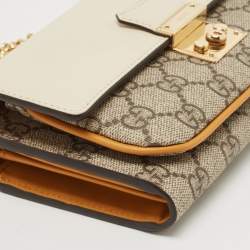 Gucci Tricolor GG Supreme Canvas and Leather Continental Wallet on Chain