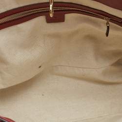 Pre Owned Gucci Red Microguccissima Patent Leather Medium Nice Tote