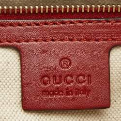 Pre Owned Gucci Red Microguccissima Patent Leather Medium Nice Tote