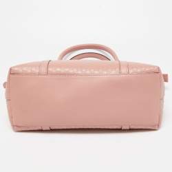 Pre Owned Gucci Pink Microguccissima Leather Margaux Tote