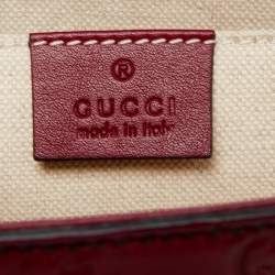Gucci Dark Red Guccissima Leather Medium Emily Chain Shoulder Bag