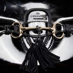 Pre Owned Gucci Black Patent Leather Medium Emily Chain Shoulder Bag