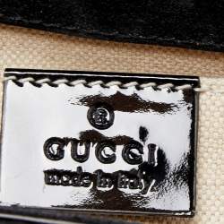 Pre Owned Gucci Black Patent Leather Medium Emily Chain Shoulder Bag