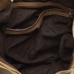 Pre Owned حقيبة غوتشي هيريتاج هورسبيت ويب جلد بني/بيج متوسطة